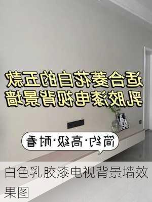 白色乳胶漆电视背景墙效果图